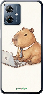 Силиконовый чехол Funny Capybara CEO Working для Motorola Moto G54 Power - 6777u-3897 изображение 