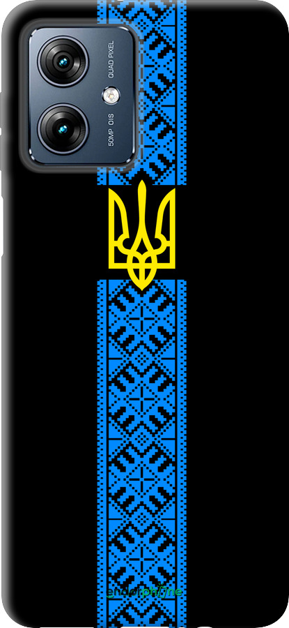 Силіконовий чехол Тризуб в вишиванці для Motorola Moto G64 - 1158u-4014 изображение 