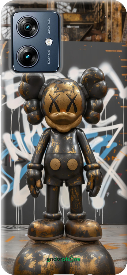 Силіконовий чехол Bronze kaws v3 для Motorola Moto G64 - 6099u-4014 изображение 