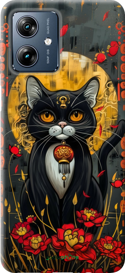 Силиконовый чехол China Cat для Motorola Moto G64 - 6134u-4014 изображение 