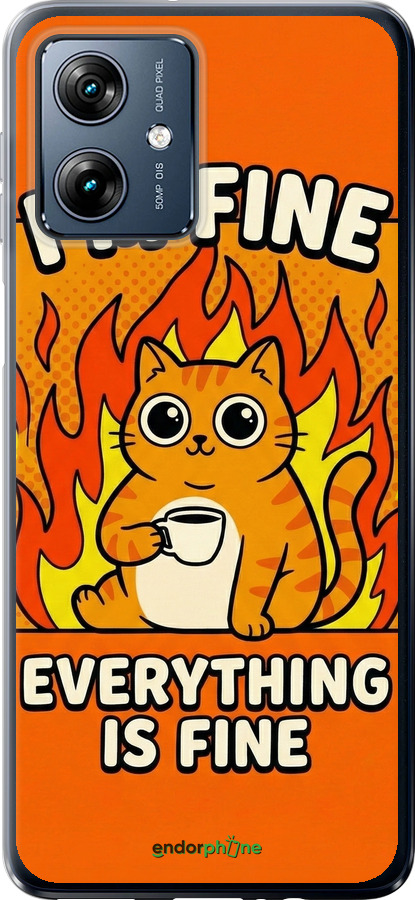 Силіконовий чехол Funny Cat для Motorola Moto G54 Power - 6786u-3897 изображение 