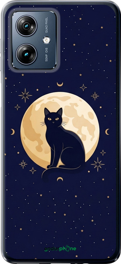 Силіконовий чехол Cute Cat Celestial/Witchy для Motorola Moto G54 Power - 6787u-3897 изображение 