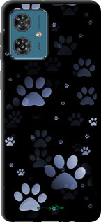 TPU чехол С синими отпечатками лап для Motorola Moto G54 - 6441b-3339 изображение 