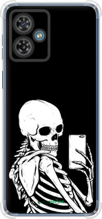 Силіконовий протиударний с посиленими кутами чехол Скелет робить Selfie для Motorola Moto G54 - 6535sp-3339 изображение 