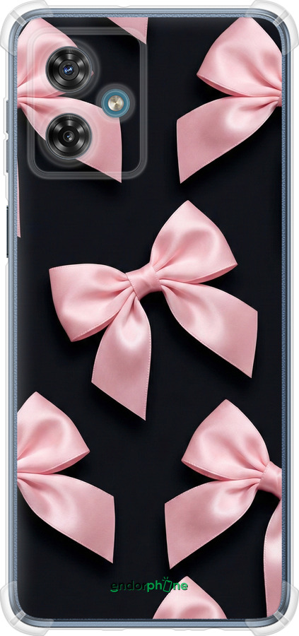 Силикон с усиленными углами чехол Coquette Ribbons Dark Coquette для Motorola Moto G54 - 6767sp-3339 изображение 
