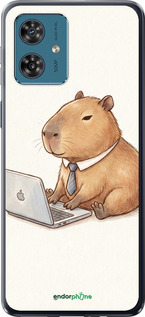 Силиконовый чехол Funny Capybara CEO Working для Motorola Moto G54 - 6777u-3339 изображение 