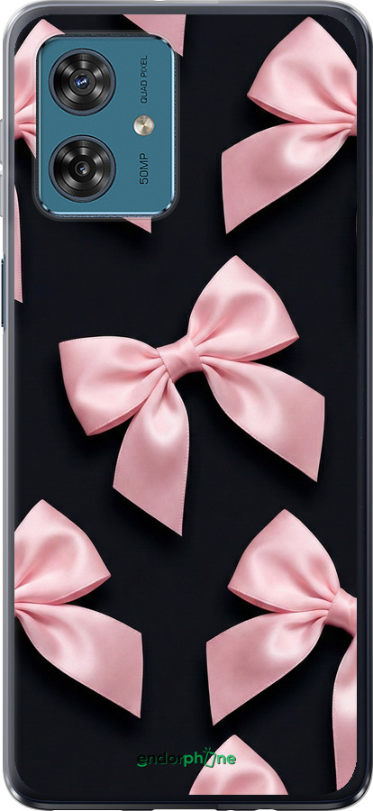 Силиконовый чехол Coquette Ribbons Dark Coquette для Motorola Moto G54 - 6767u-3339 изображение 