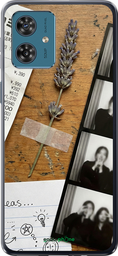 Силиконовый чехол Aesthetic Scrapbook Collage для Motorola Moto G54 - 6773u-3339 изображение 