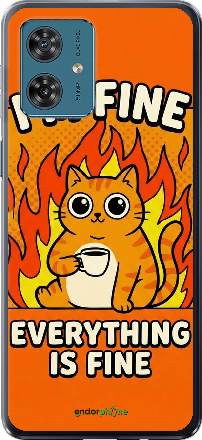 Силіконовий чехол Funny Cat для Motorola Moto G54 - 6786u-3339 изображение 