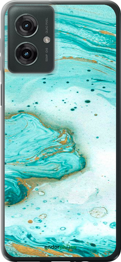 Силиконовый чехол Мраморный для Motorola Moto G55 - 4895u-3843 изображение 