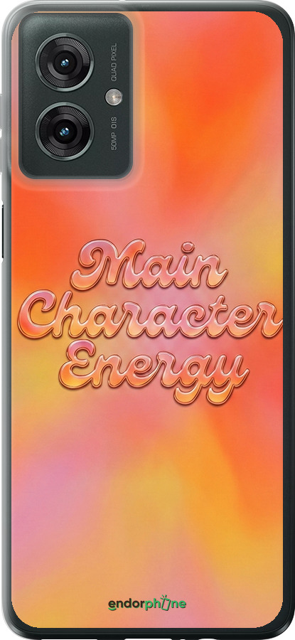 Силиконовый чехол Aura Gradient Main Character Energy Aesthetic Y2K для Motorola Moto G55 - 6783u-3843 изображение 