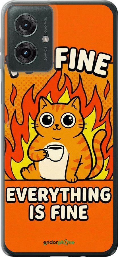 Силіконовий чехол Funny Cat для Motorola Moto G55 - 6786u-3843 изображение 