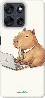 Силиконовый чехол Funny Capybara CEO Working для Motorola Moto G56 - 6777u-4124 изображение 