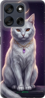 Силіконовий чехол Mystic White Cat Gothic Dark Purple Gold для Motorola Moto G56 - 6805u-4124 изображение 