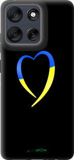 Силиконовый чехол Жёлто-голубое сердце для Motorola Moto G56 - 885u-4124 изображение 
