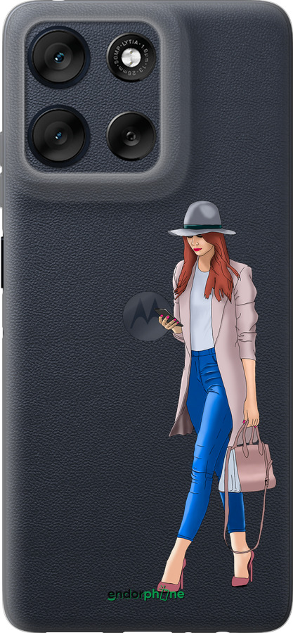 Силиконовый чехол Девушка 1 для Motorola Moto G56 - 4751u-4124 изображение 