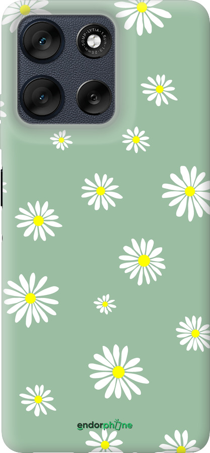 Силиконовый чехол Ромашки v4 для Motorola Moto G56 - 5603u-4124 изображение 