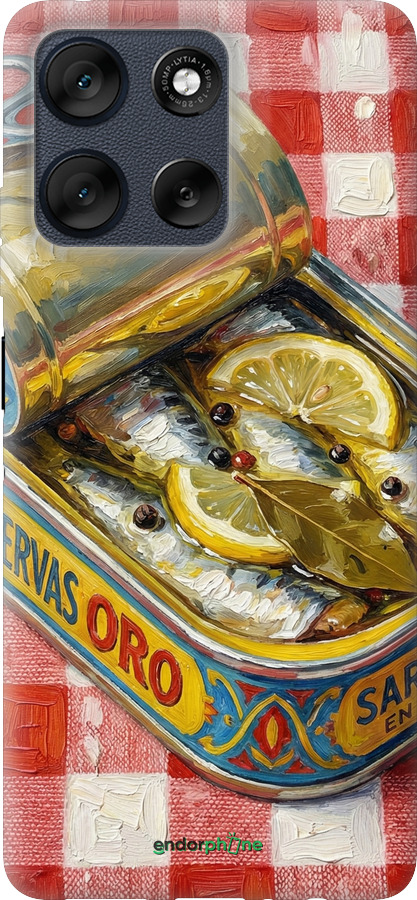 Силиконовый чехол Vintage Sardine Tin Phone для Motorola Moto G56 - 6772u-4124 изображение 