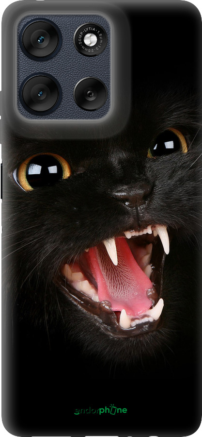 Силиконовый чехол Чёрная кошка для Motorola Moto G56 - 932u-4124 изображение 