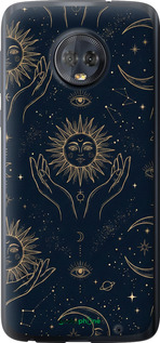 Силиконовый чехол Celestial Harmony: Sun & Moon Gold Mystic Pattern для Motorola Moto G6 Plus - 6778u-976 изображение 
