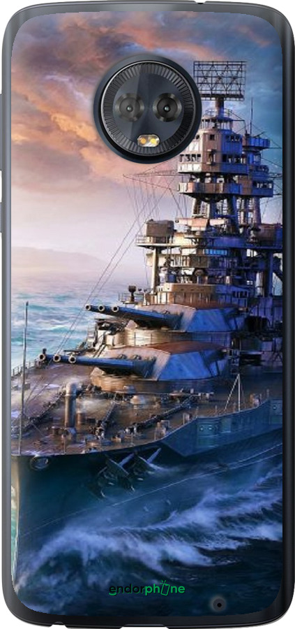 Силіконовий чехол Військовий корабель, world of tanks, wargaming для Motorola Moto G6 Plus - 6461u-976 изображение 