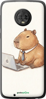 Силиконовый чехол Funny Capybara CEO Working для Motorola Moto G6 - 6777u-982 изображение 