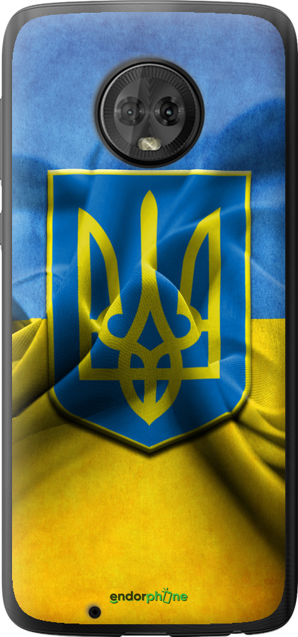 

Силіконовий чохол "Прапор та герб України" для Motorola Moto G6, Блакитний