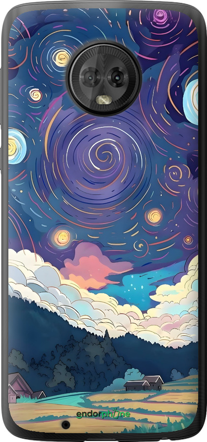 Силиконовый чехол Креативный арт для Motorola Moto G6 - 6322u-982 изображение 