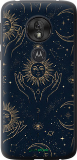 Силиконовый чехол Celestial Harmony: Sun & Moon Gold Mystic Pattern для Motorola Moto G7 Play - 6778u-1656 изображение 