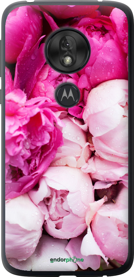 

Silicone Capa "Peónias cor-de-rosa" para Motorola Moto G7 Play