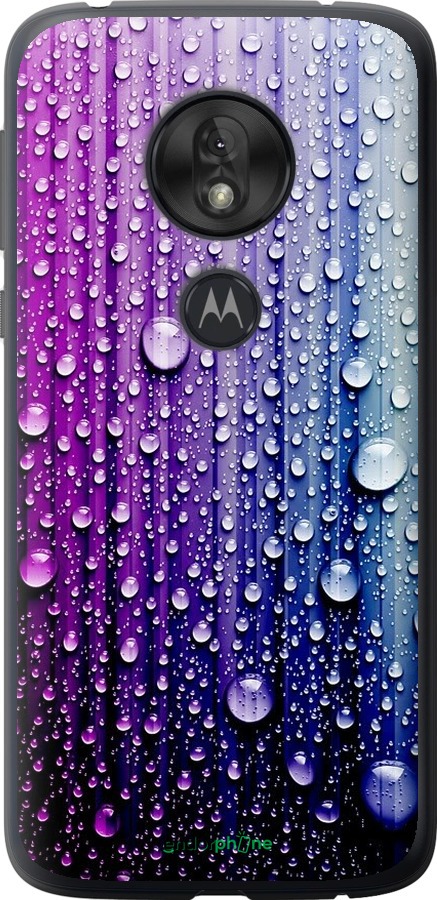 

Силіконовий чохол "Краплини води" для Motorola Moto G7 Play, Синій