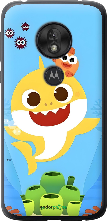 Силіконовий чехол Бейби Шарк для Motorola Moto G7 Play - 6303u-1656 изображение 