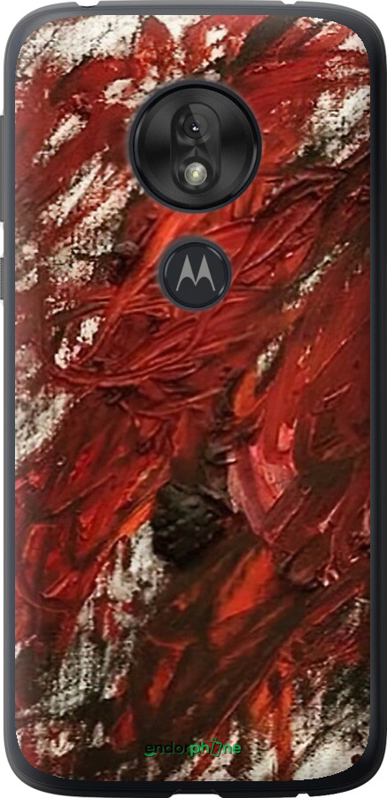 Силиконовый чехол Абстрактная композиция в красных тонах для Motorola Moto G7 Play - 6541u-1656 изображение 