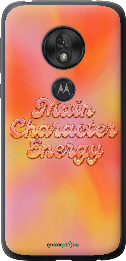Силиконовый чехол Aura Gradient Main Character Energy Aesthetic Y2K для Motorola Moto G7 Play - 6783u-1656 изображение 