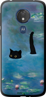 TPU чехол Із зображенням кота та водяної лілії Monet для Motorola Moto G7 Power - 6519b-1657 изображение 