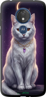 TPU чехол Mystic White Cat Gothic Dark Purple Gold для Motorola Moto G7 Power - 6805b-1657 изображение 
