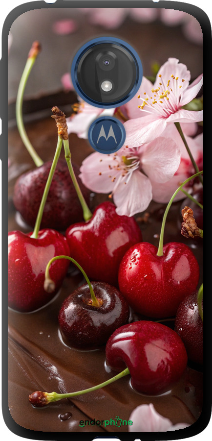 TPU чехол Вишня у шоколаді для Motorola Moto G7 Power - 6698b-1657 изображение 