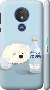 3D пластиковый матовый чехол Пес водка для Motorola Moto G7 Power - 6368m-1657 изображение 