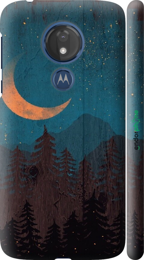 3D пластиковий матовий чехол Зоряний ліс для Motorola Moto G7 Power - 6480m-1657 изображение 