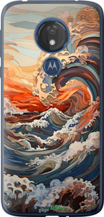 Силіконовий чехол Арт хвилі для Motorola Moto G7 Power - 6324u-1657 изображение 