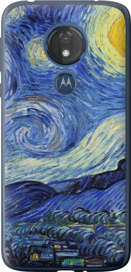Силіконовий чехол «Зоряна ніч» Вінсента Ван Гога для Motorola Moto G7 Power - 6433u-1657 изображение 