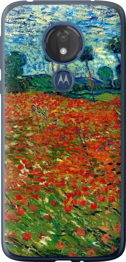 Силиконовый чехол Винсент Ван Гог-Маковое поле для Motorola Moto G7 Power - 6466u-1657 изображение 