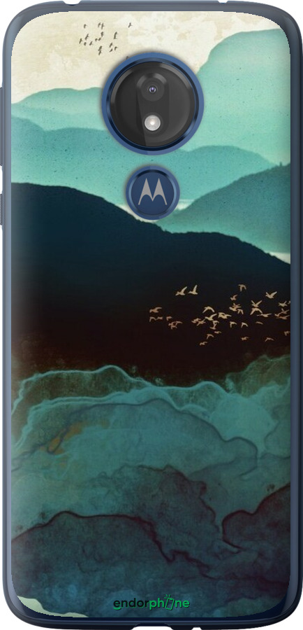 Силіконовий чехол Із зображенням гір Індіго для Motorola Moto G7 Power - 6484u-1657 изображение 
