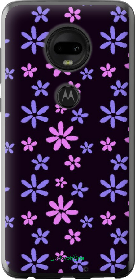 Силіконовий чехол з квітами для Motorola Moto G7 - 6258u-1614 изображение 