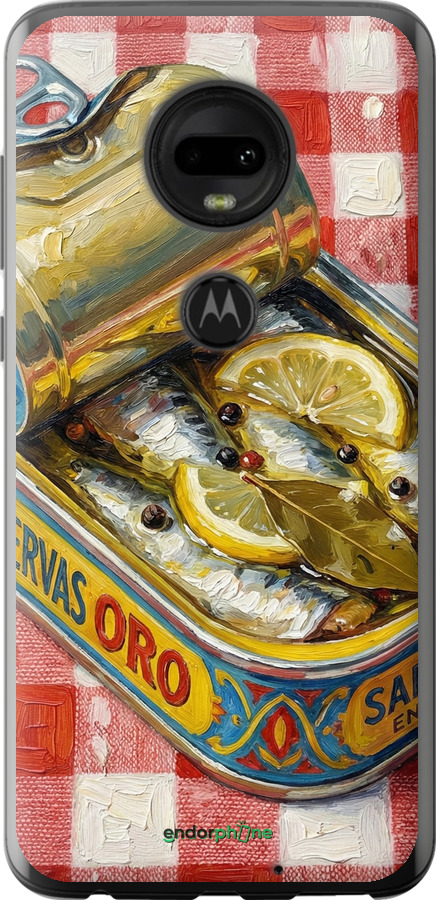 Силиконовый чехол Vintage Sardine Tin Phone для Motorola Moto G7 - 6772u-1614 изображение 