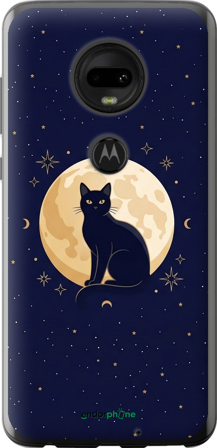 Силиконовый чехол Cute Cat Celestial/Witchy для Motorola Moto G7 - 6787u-1614 изображение 
