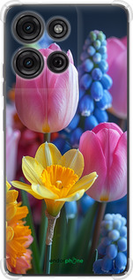 Силикон с усиленными углами чехол Весенние цветы для Motorola Moto G75 5G - 6058sp-3890 изображение 