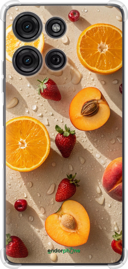 Силикон с усиленными углами чехол Фрукты 3 для Motorola Moto G75 5G - 6703sp-3890 изображение 