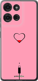 Силіконовий чехол Підзарядка серця1 для Motorola Moto G75 5G - 4275u-3890 изображение 