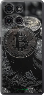 Силіконовий чехол Black Bitcoin для Motorola Moto G75 5G - 6090u-3890 изображение 